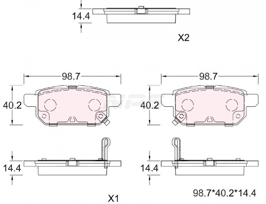 Brake Pad Set, disc brake (S361I02)