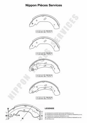 Brake Shoe Set (N350N02)