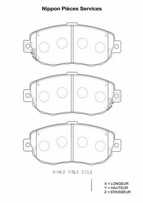 Brake Pad Set, disc brake (T360A100)