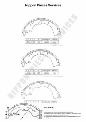 Brake Shoe Set (T350A37)