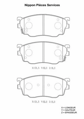 Brake Pad Set, disc brake (M360A56)