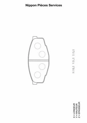 Brake Pad Set, disc brake (T360A32)