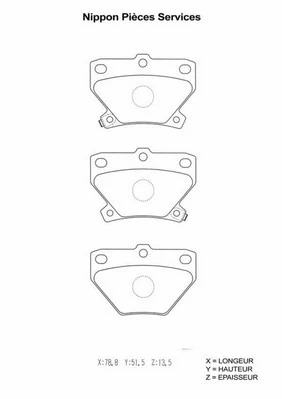 Brake Pad Set, disc brake (T361A03)