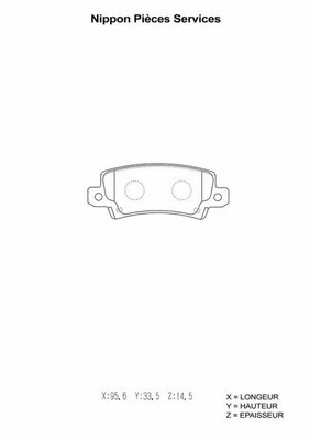 Brake Pad Set, disc brake (T361A23)