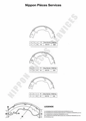 Brake Shoe Set (M350I19)