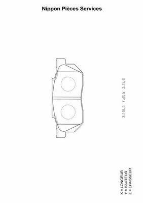 Brake Pad Set, disc brake (H360A14)