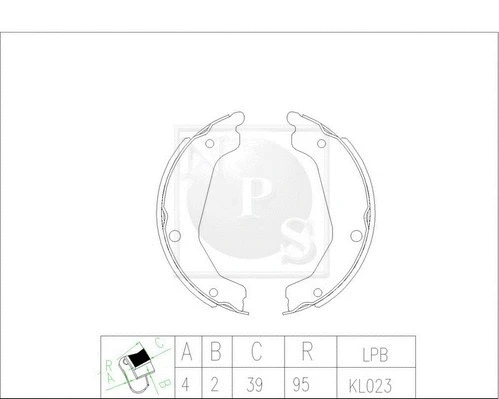 Brake Shoe Set (H350I40)
