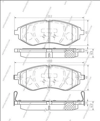 Brake Pad Set, disc brake (D360O20)