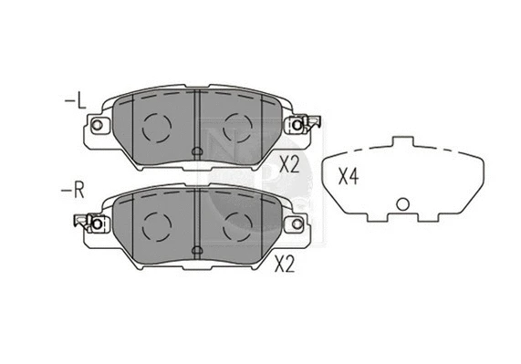Brake Pad Set, disc brake (M361A23)