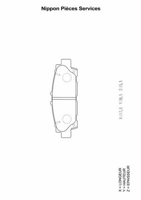 Brake Pad Set, disc brake (T361A12)