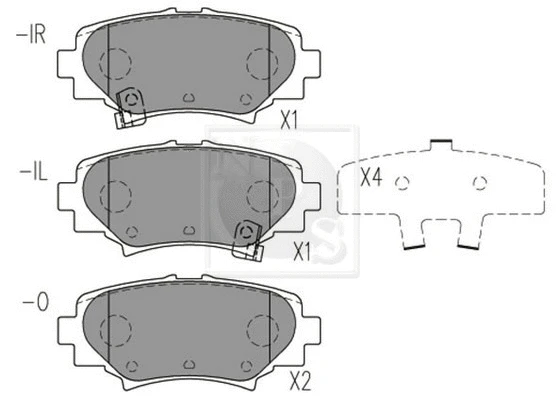 Brake Pad Set, disc brake (M361A22)