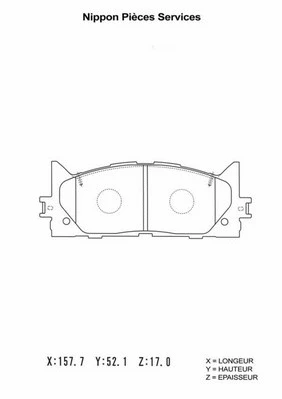 Brake Pad Set, disc brake (T360A110)