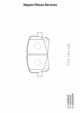 Brake Pad Set, disc brake (T360A06)