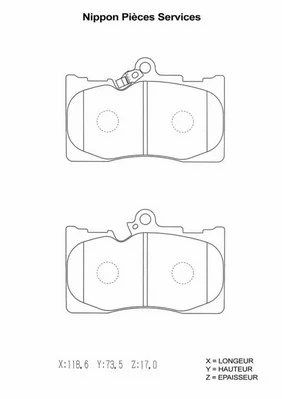 Brake Pad Set, disc brake (T360A79)
