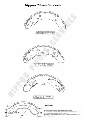 Brake Shoe Set (H350I07)