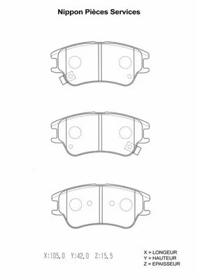 Brake Pad Set, disc brake (H360I13)