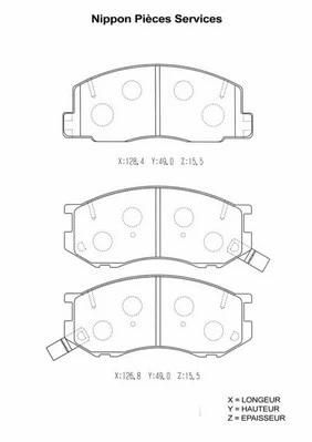 Brake Pad Set, disc brake (T360A81)