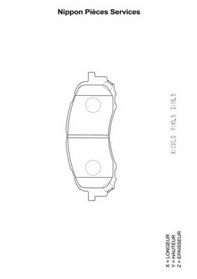 Brake Pad Set, disc brake (S360U25)