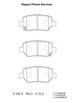 Brake Pad Set, disc brake (H361A14)