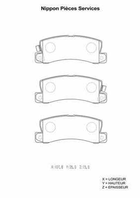 Brake Pad Set, disc brake (T361A16)