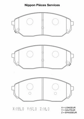Brake Pad Set, disc brake (K360A10)