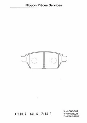 Brake Pad Set, disc brake (M361A08)