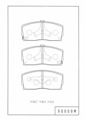 Brake Pad Set, disc brake (D360U06)