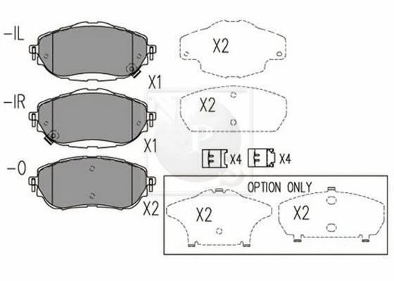 Brake Pad Set, disc brake (T360A131)