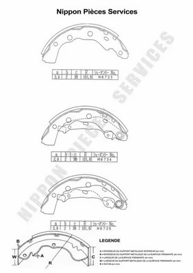 Brake Shoe Set (M350I39)