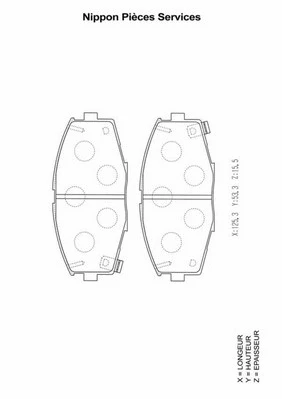 Brake Pad Set, disc brake (T360A45)
