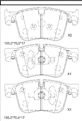 Brake Pad Set, disc brake (P360A11)