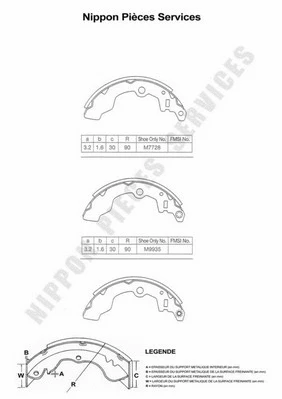 Brake Shoe Set (S350I27)