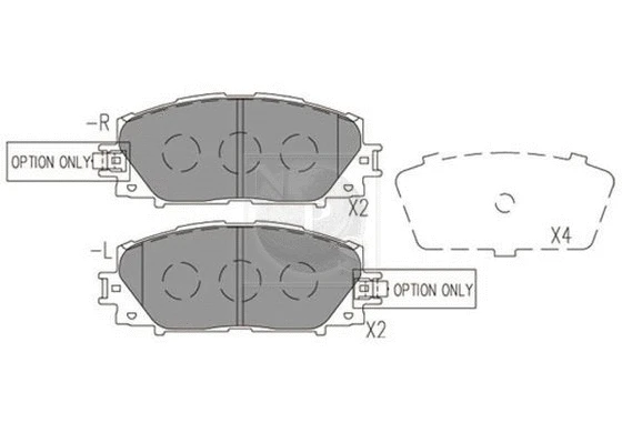 Brake Pad Set, disc brake (T360A129)