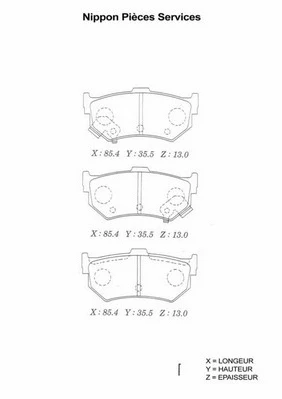 Brake Pad Set, disc brake (S361I00)