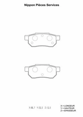 Brake Pad Set, disc brake (H361A04)