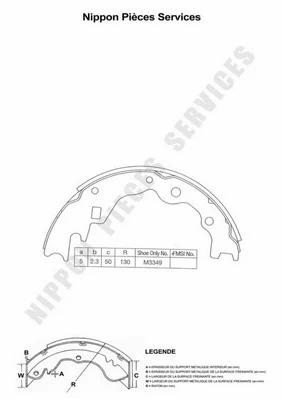 Brake Shoe Set (M350A25)