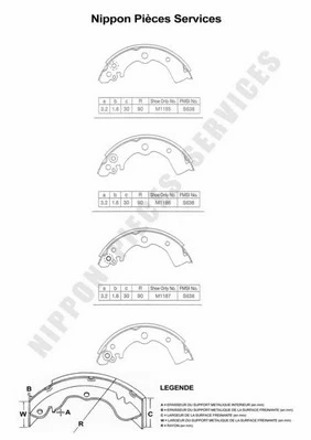 Brake Shoe Set (N350N43)