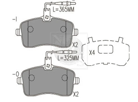 Brake Pad Set, disc brake (P360A08)