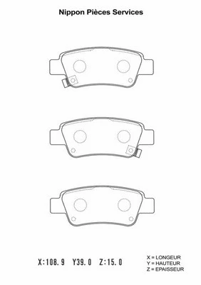 Brake Pad Set, disc brake (H361A17)