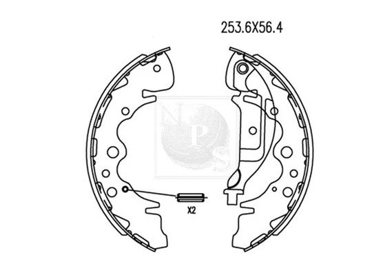 Brake Shoe Set (K350A11)