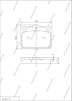 Brake Pad Set, disc brake (M360I62)