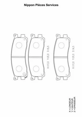 Brake Pad Set, disc brake (M361A14)