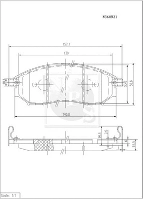 Brake Pad Set, disc brake (N360N21)