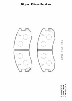 Brake Pad Set, disc brake (T360A49)