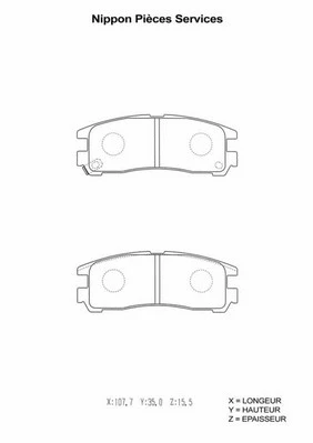 Brake Pad Set, disc brake (M361I03)