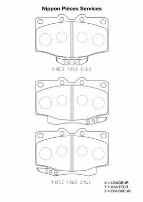 Brake Pad Set, disc brake (T360A90)