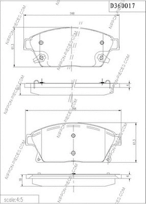 Brake Pad Set, disc brake (D360O17)