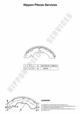 Brake Shoe Set (S350I05)