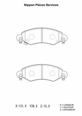 Brake Pad Set, disc brake (S360I09)