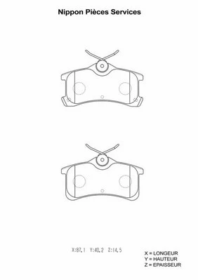 Brake Pad Set, disc brake (T361A24)